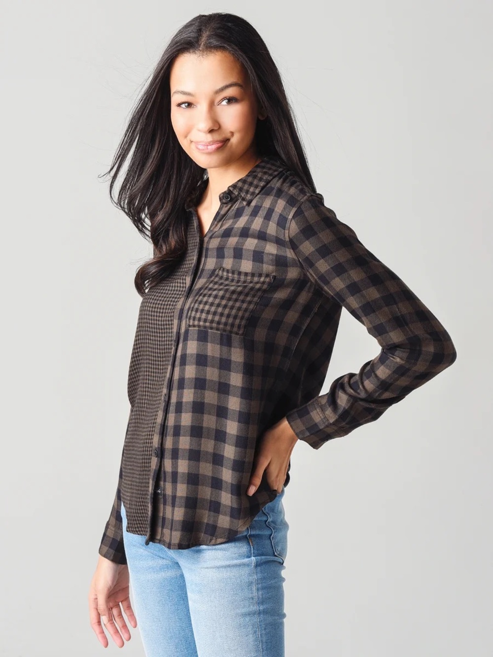 Rails Hunter Button-down Shirt, Large, Color ‘Mixed Olive Plaid’
